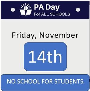 PA Day Sign