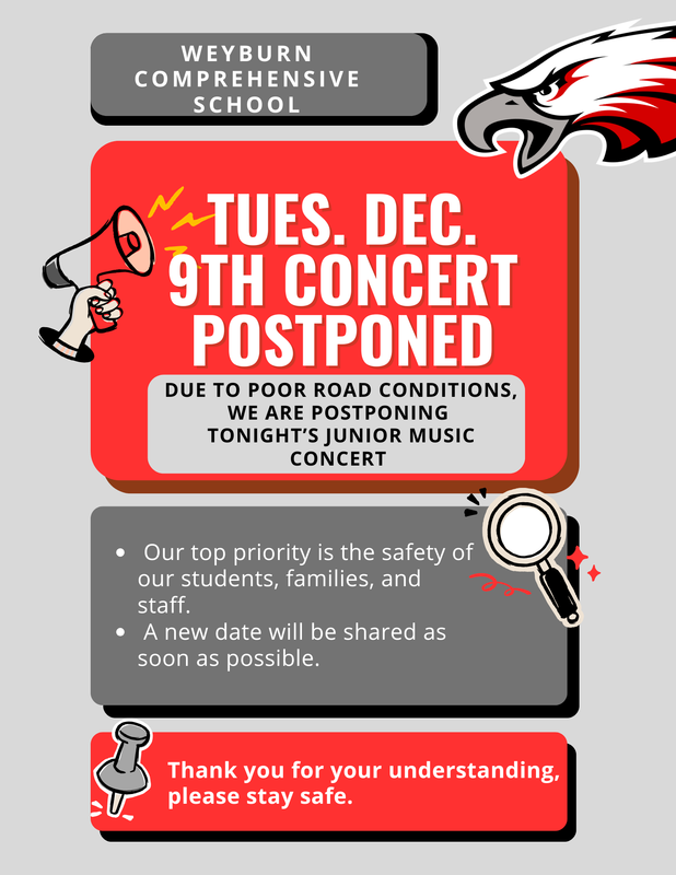 Light grey background with red and dark grey information boxes. Top right is Eagle logo. Upper left is a bullhorn and lower left is a push pin.