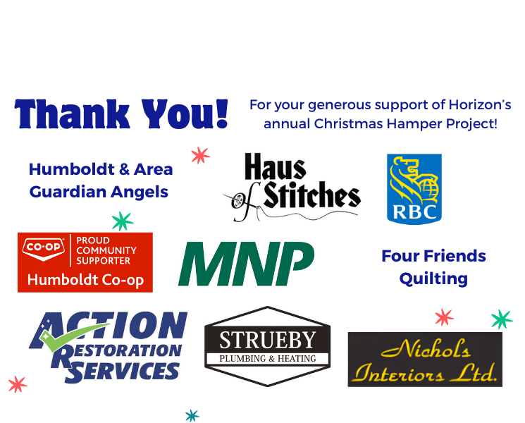 Thank you to our generous sponsors! Please see https://www.horizonsd.ca/apps/pages/ChristmasHamperProject for project details.