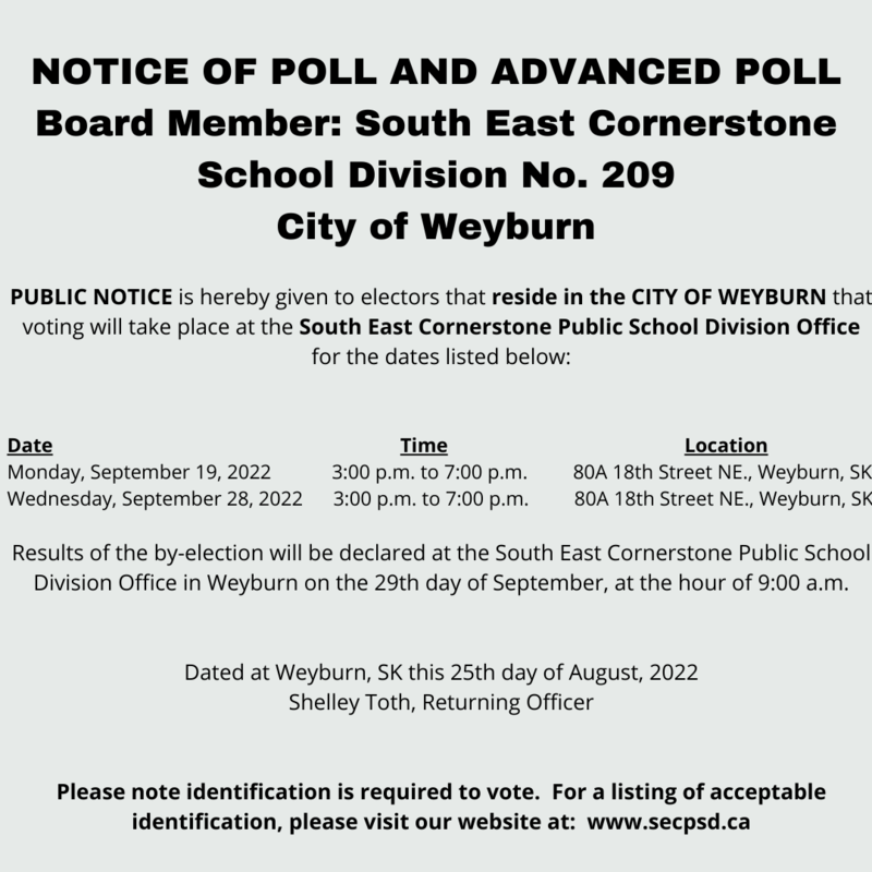 Notice of Poll - City of Weyburn