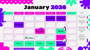 January 2026 Calendar