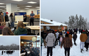 photos of students collaborating at Mount Jamieson