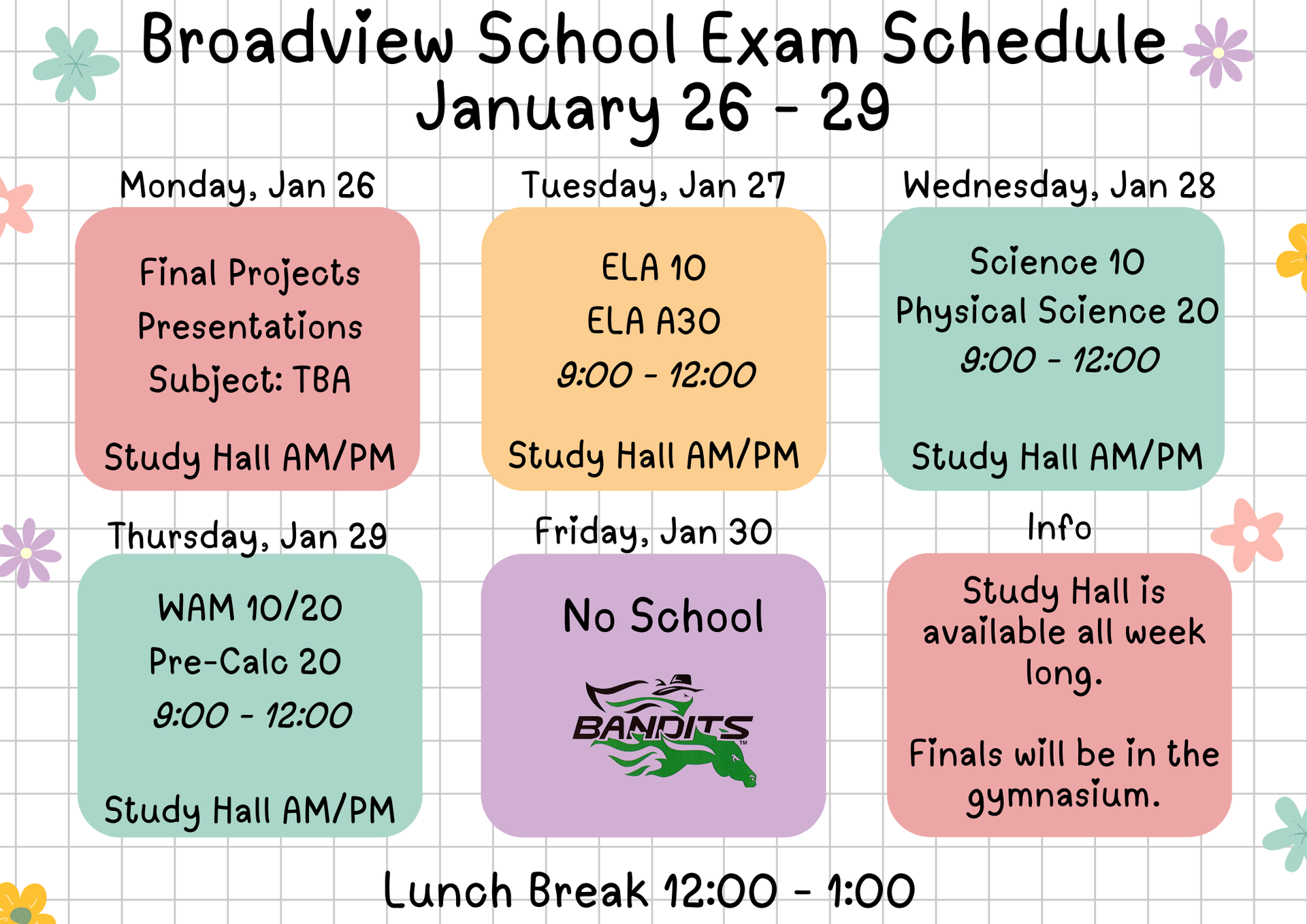 Semester 1 Final Exams