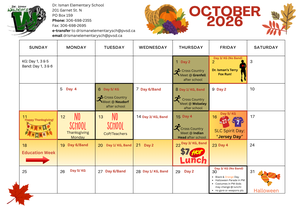 Oct 2026 calendar