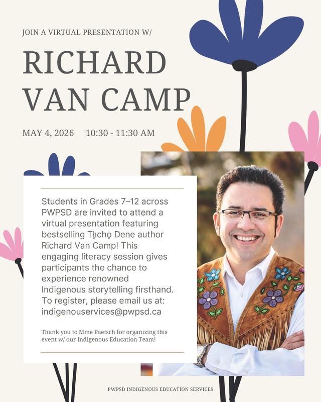 Virtual Presentation with Richard Van Camp Featured Photo