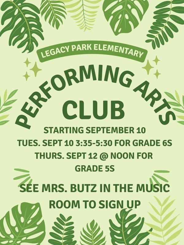 Legacy Park Performing Arts Club