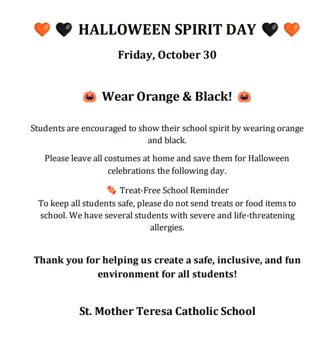explanation of rules for Halloween Celebration