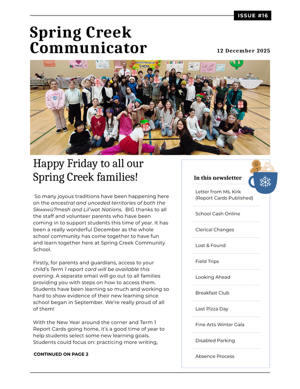 Spring Creek Communicator Featured Photo
