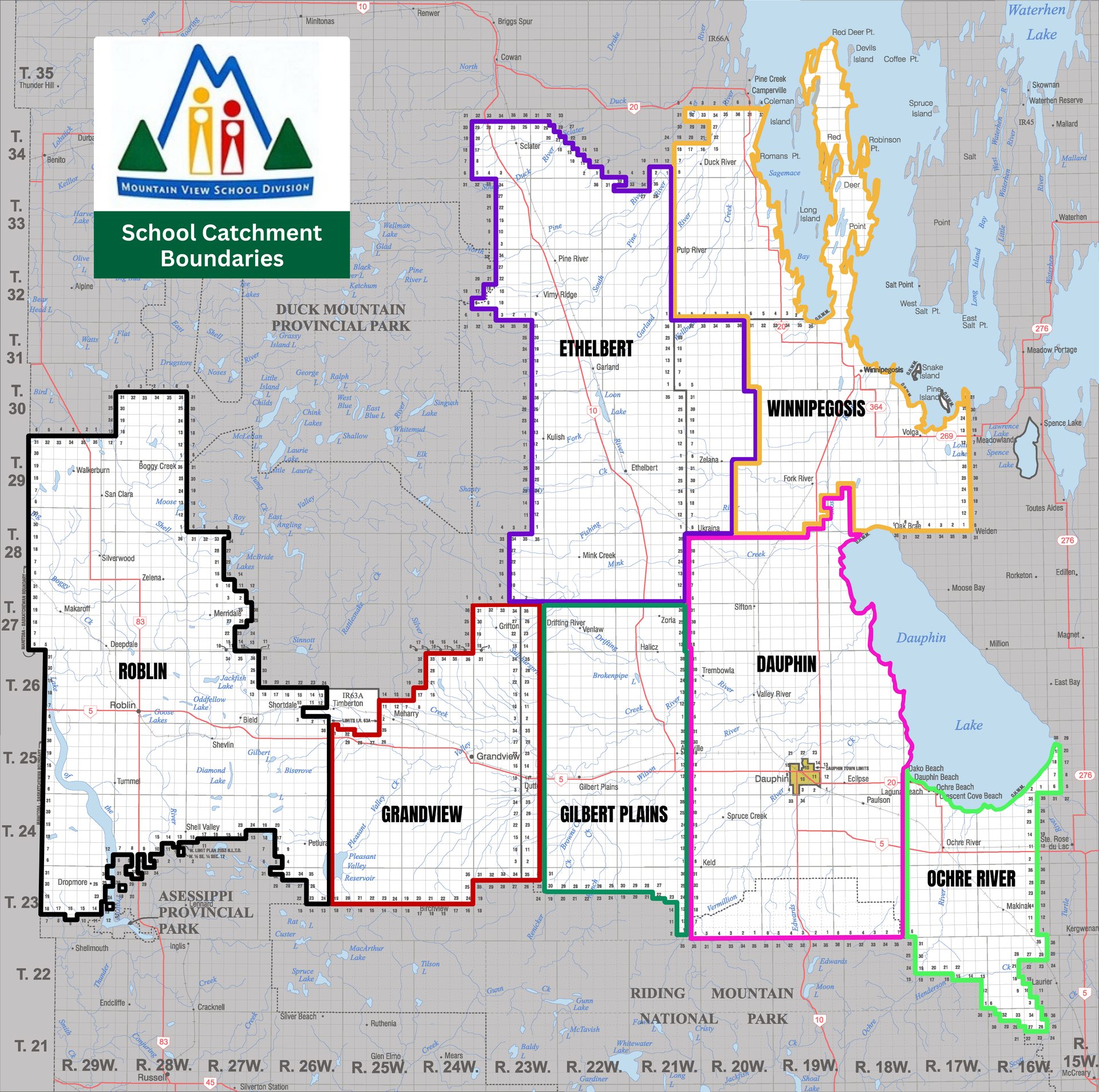 Boundaries for MVSD school catchments.