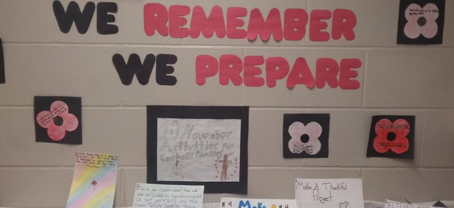Remembrance day school altar