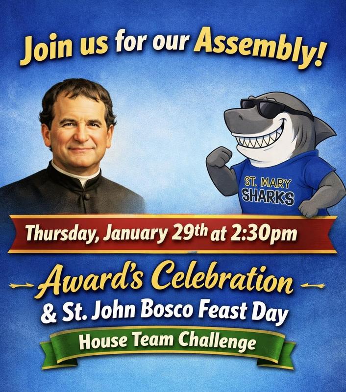 Awards Celebration & St. John Bosco Feast Day Thursday Jan 29 Featured Photo