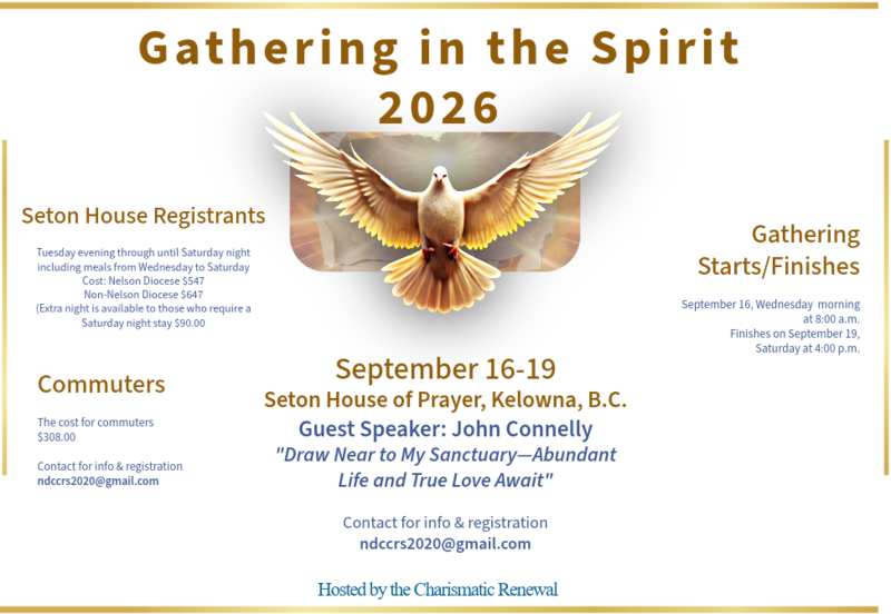 Gathering in the Spirit 2026 - Wednesday, Sept. 16 to Saturday, Sept 19