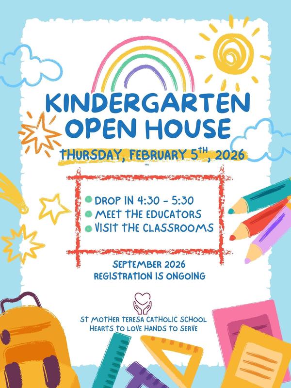 Open house flyer for kindergarten