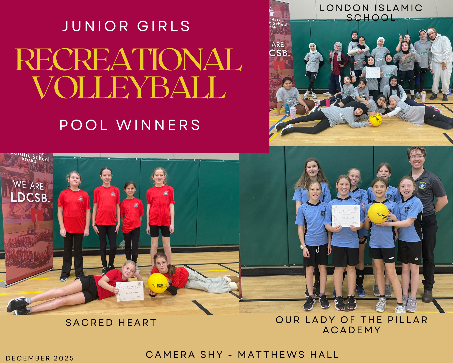 Junior Girls Pool Winners